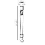 Discontinued - Full leg 3"Wx3"Dx34-1/2"H