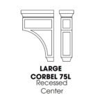 Large Corbel Recessed Center 3.5"Wx8"Dx12.5"H