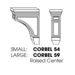 Large Corbel, Raised Center 3"Wx6"Dx9"H
