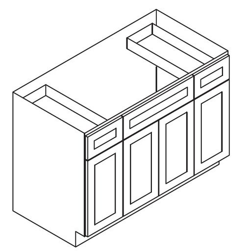 d46c0fb9-56a2-4b3d-9fd3-8ce607859378_SL-S4821B12D-34-1_2___49191.1704556442 Vanity Sink Base 48"Wx21"Dx34.5"H 2 Drawers 4 Doors - Image 1