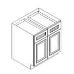 Base - 33"Wx24"Dx34.5"H * 2 Doors, 2 Drawers