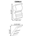 Crown Molding 4.5"Wx96"H