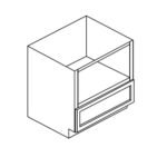 Microwave Base - 27"x24"x34.5"  23 7/8"x18"H opening with 1 Drawer