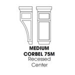 Medium Corbel Recessed Center 5.25"Wx4.5Dx12.5"H