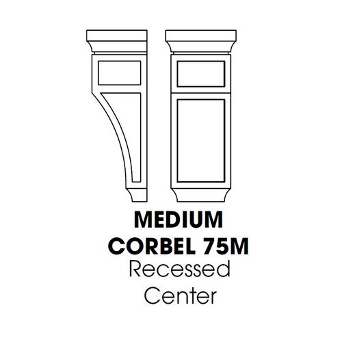 fee8789c-6b5b-4dd9-8cb4-e681979d9097_AB-CORBEL75M__32775.1704558004 Medium Corbel Recessed Center 5.25"Wx4.5Dx12.5"H - Image 1